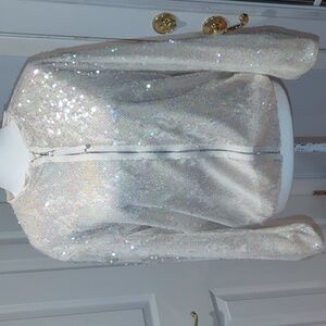Sequin Zip-Up Jacket